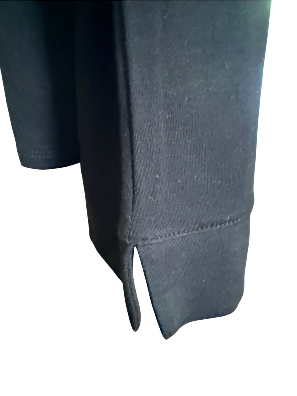 Joan Vass Black Hooded V-Neck Sweatshirt - Picture 4 of 5
